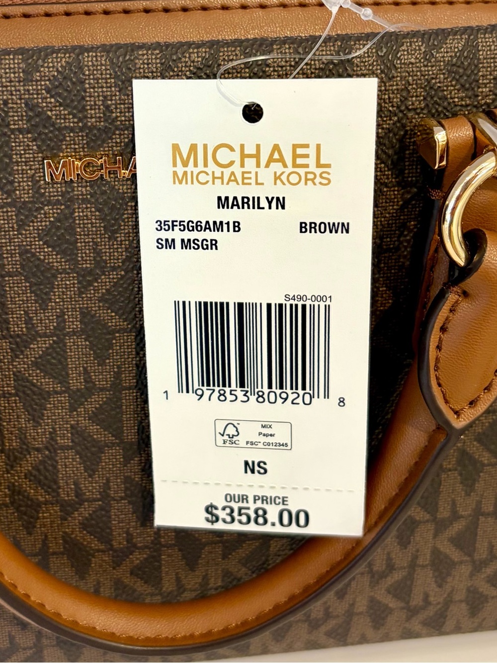 Michael Kors Marilyn Small Signature Logo Satchel Crossbody Bag - Picture 14 of 14